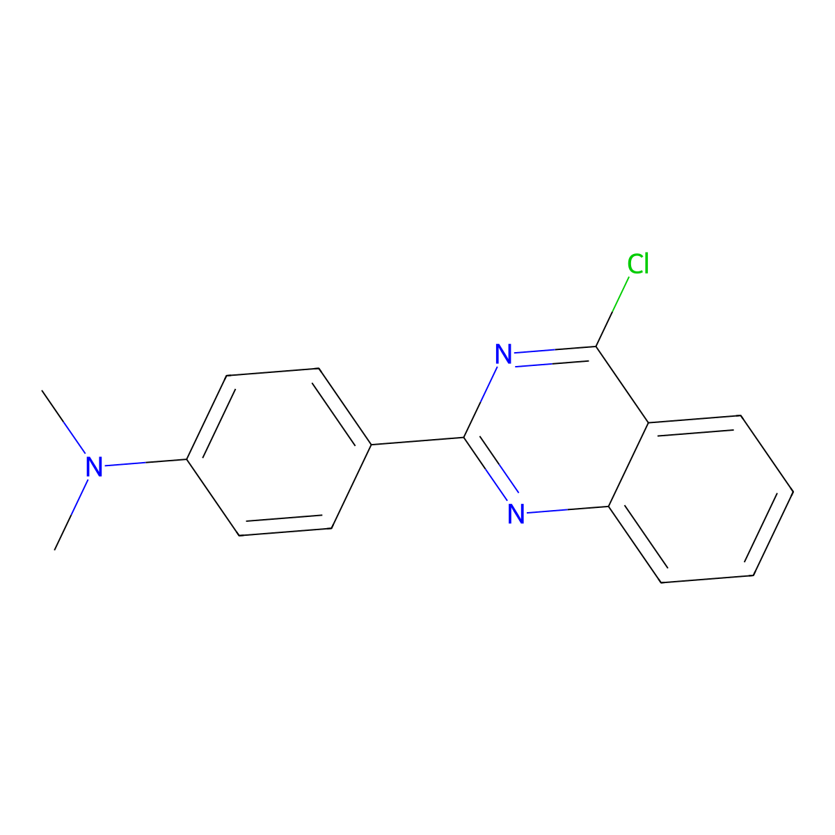 4-(4-Chloroquinazolin-2-yl)-N,N-dimethylaniline molecular structure, CAS 79916-53-3