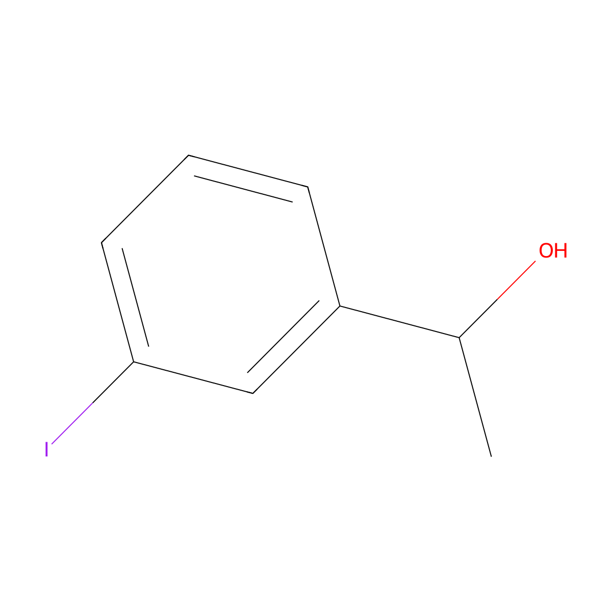 1-(3-Iodophenyl)ethan-1-ol molecular structure, CAS 79917-56-9
