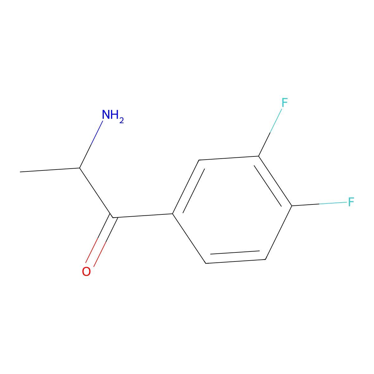 2-Amino-1-(3,4-difluorophenyl)propan-1-one molecular structure, CAS 799240-65-6