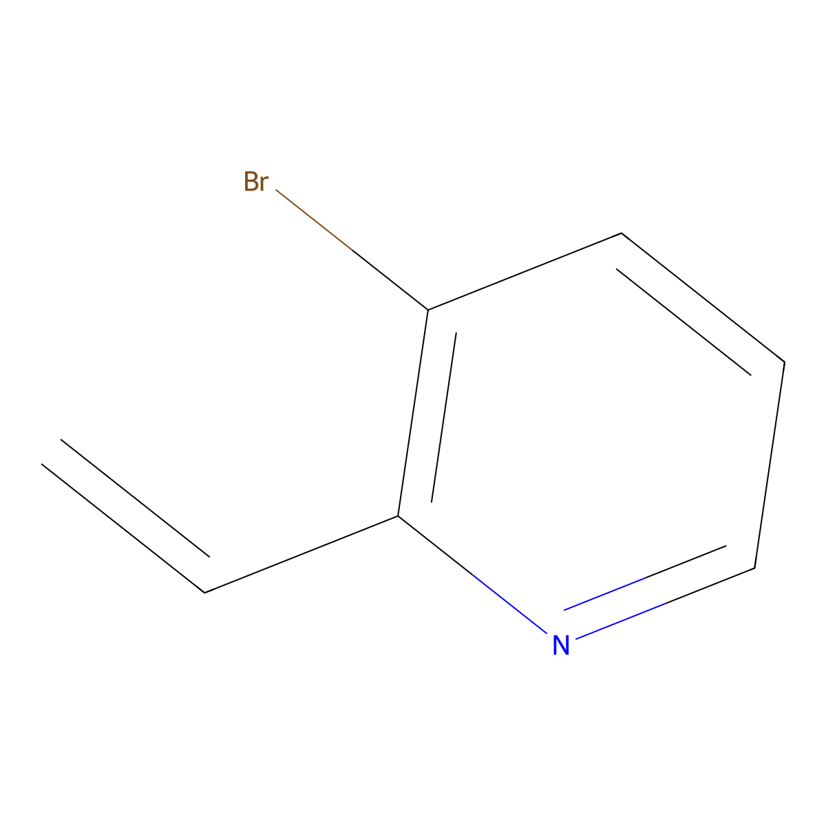 3-Bromo-2-ethenylpyridine molecular structure, CAS 799246-56-3