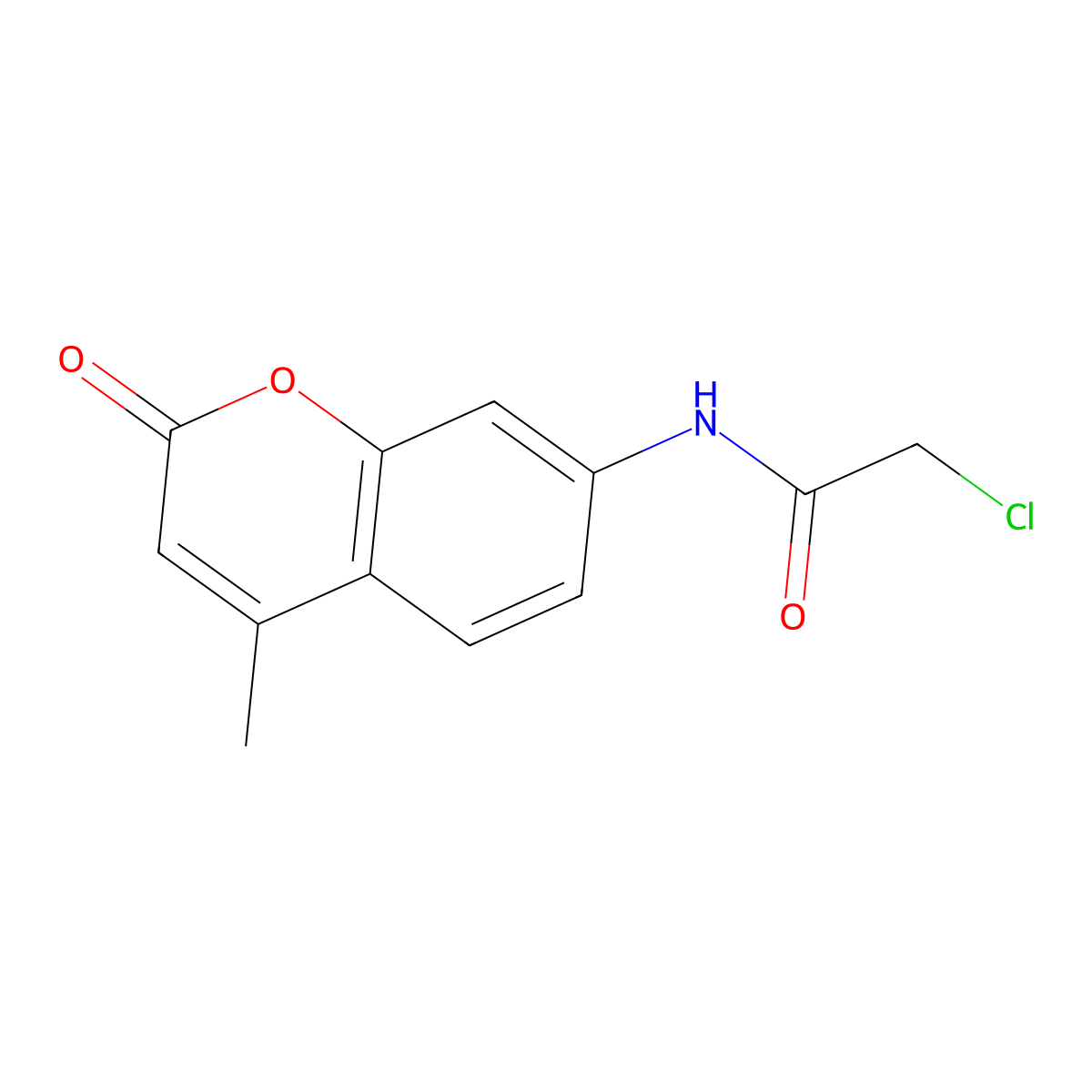 2-chloro-N-(4-methyl-2-oxo-2H-chromen-7-yl)acetamide molecular structure, CAS 79925-67-0