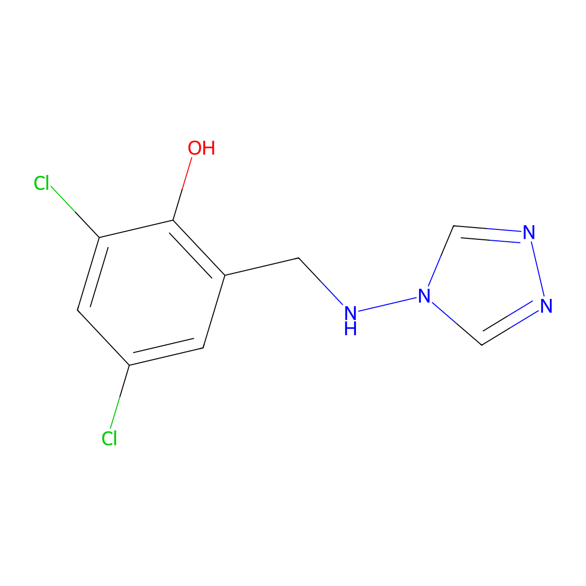 2,4-Dichloro-6-[(1,2,4-triazol-4-ylamino)methyl]phenol molecular structure, CAS 799250-21-8