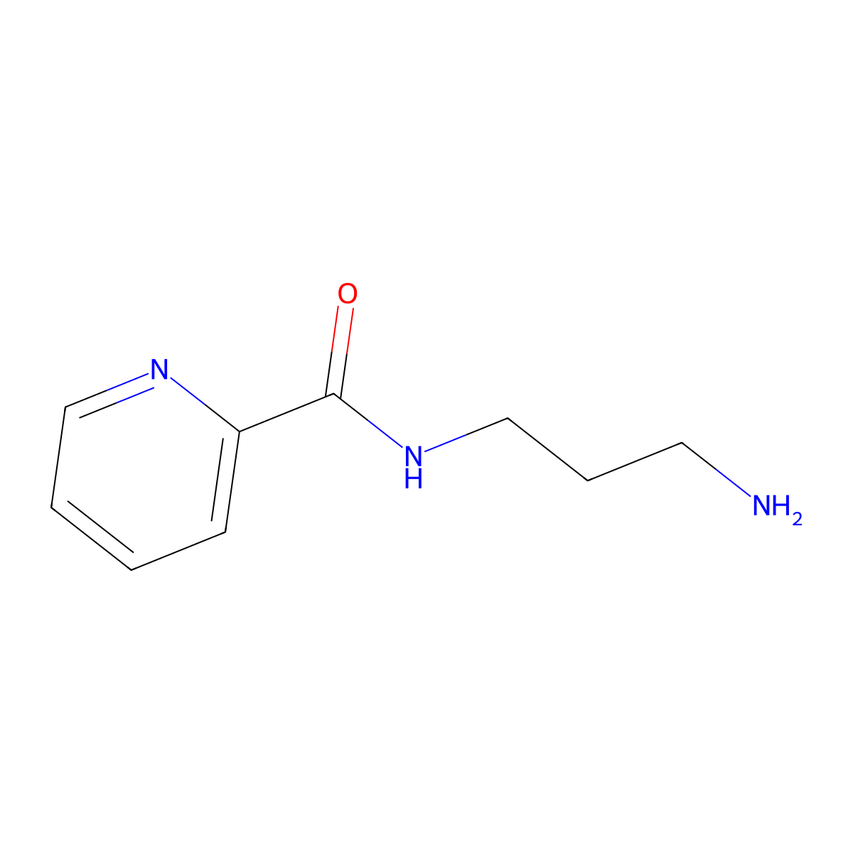 N-(3-aminopropyl)pyridine-2-carboxamide molecular structure, CAS 799250-34-3
