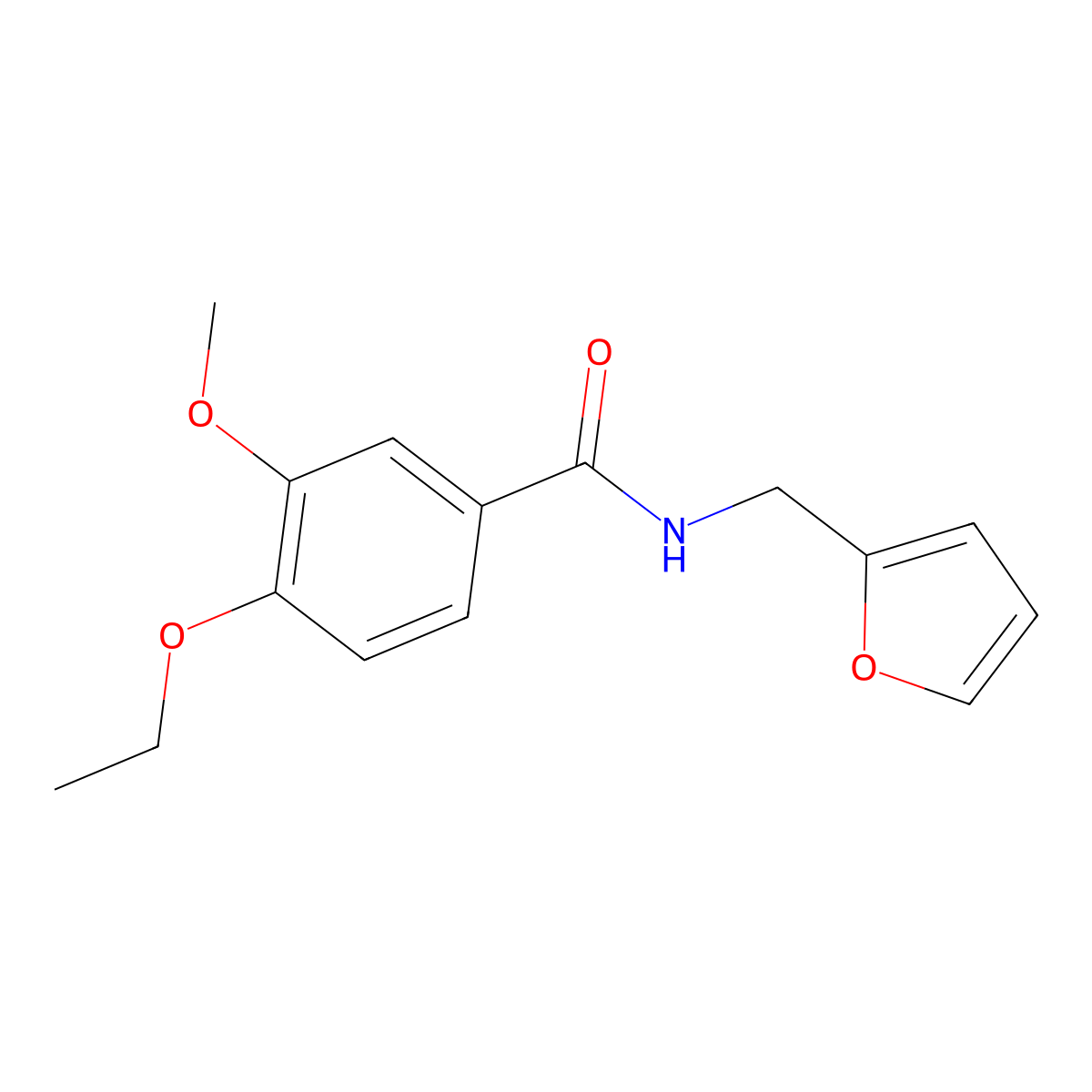 4-Ethoxy-N-furan-2-ylmethyl-3-methoxy-benzamide molecular structure, CAS 799250-42-3