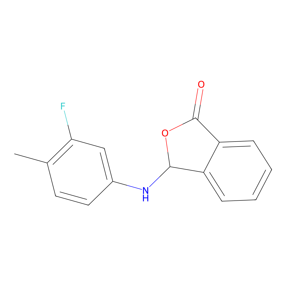 3-(3-fluoro-4-methylanilino)-3H-2-benzofuran-1-one molecular structure, CAS 799252-36-1