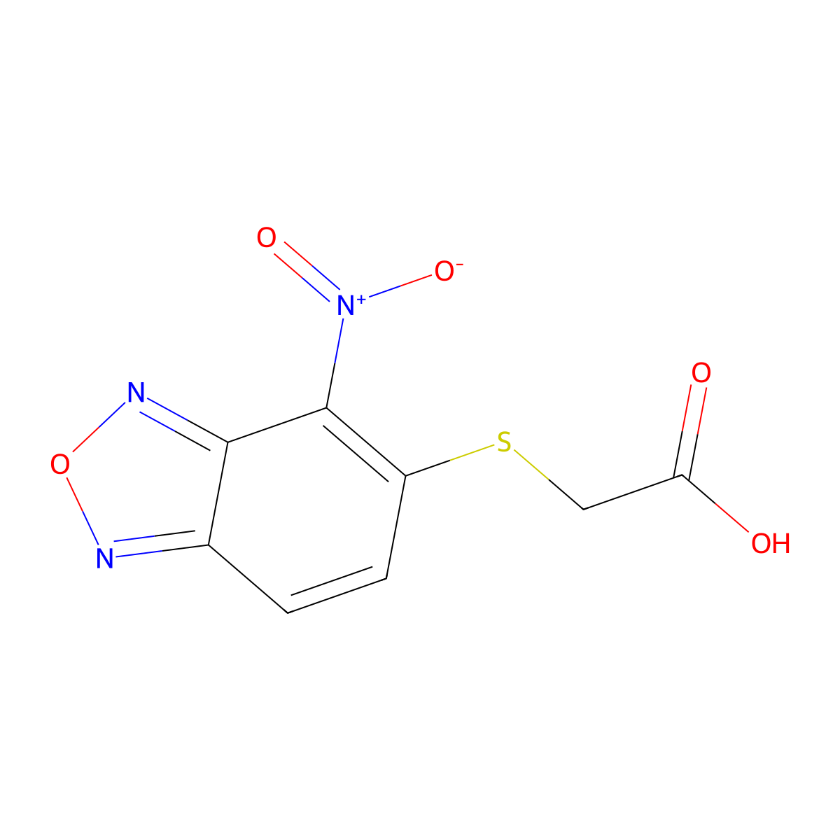 2-[(4-Nitro-2,1,3-benzoxadiazol-5-yl)sulfanyl]acetic acid molecular structure, CAS 799256-28-3