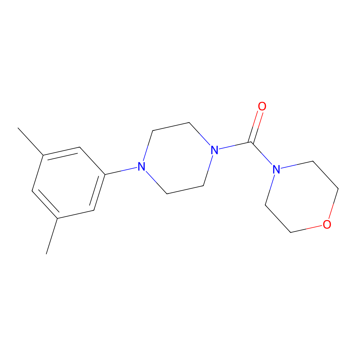 [4-(3,5-Dimethyl-phenyl)-piperazin-1-yl]-morpholin-4-yl-methanone molecular structure, CAS 799257-98-0