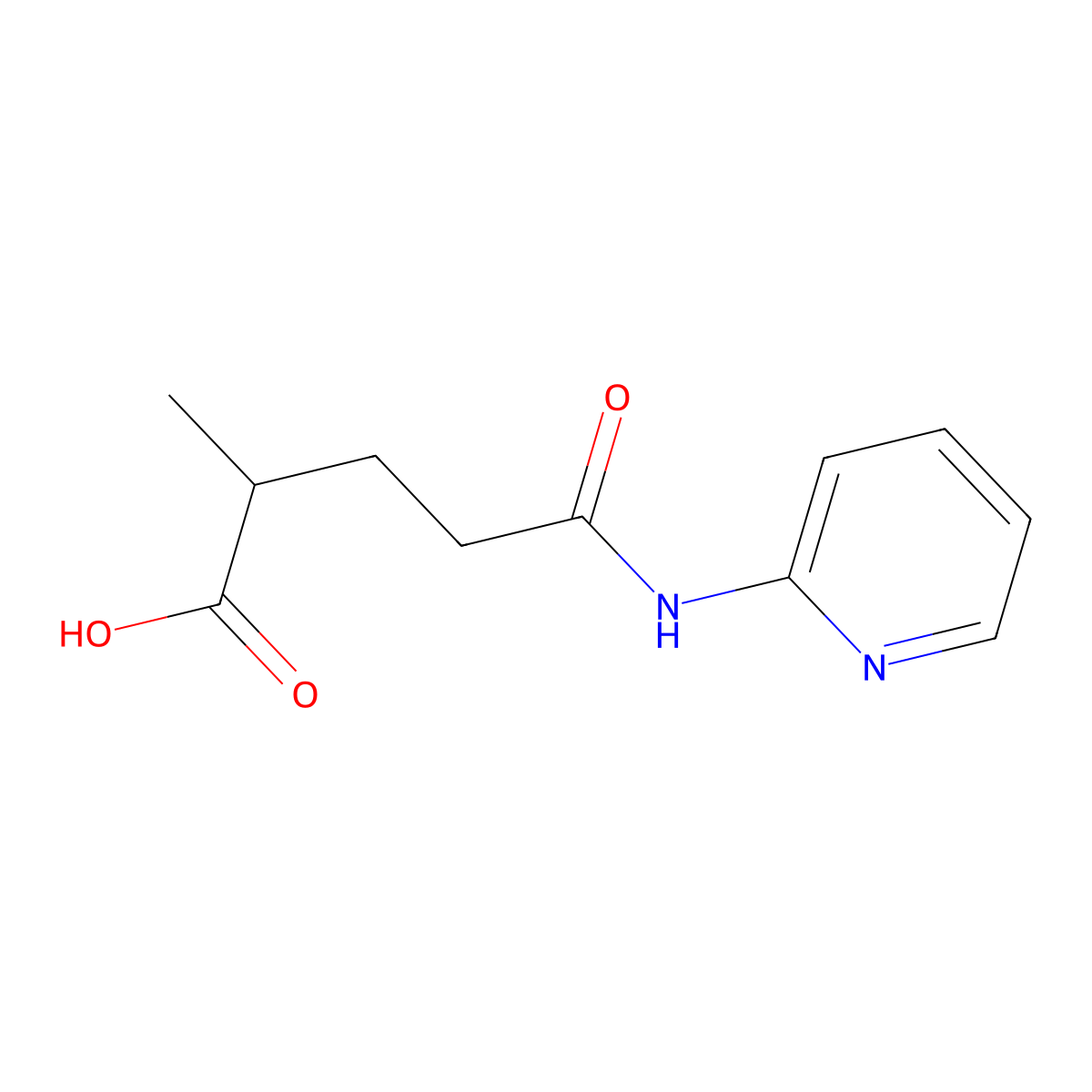 2-Methyl-4-(pyridin-2-ylcarbamoyl)-butyric acid molecular structure, CAS 799258-40-5