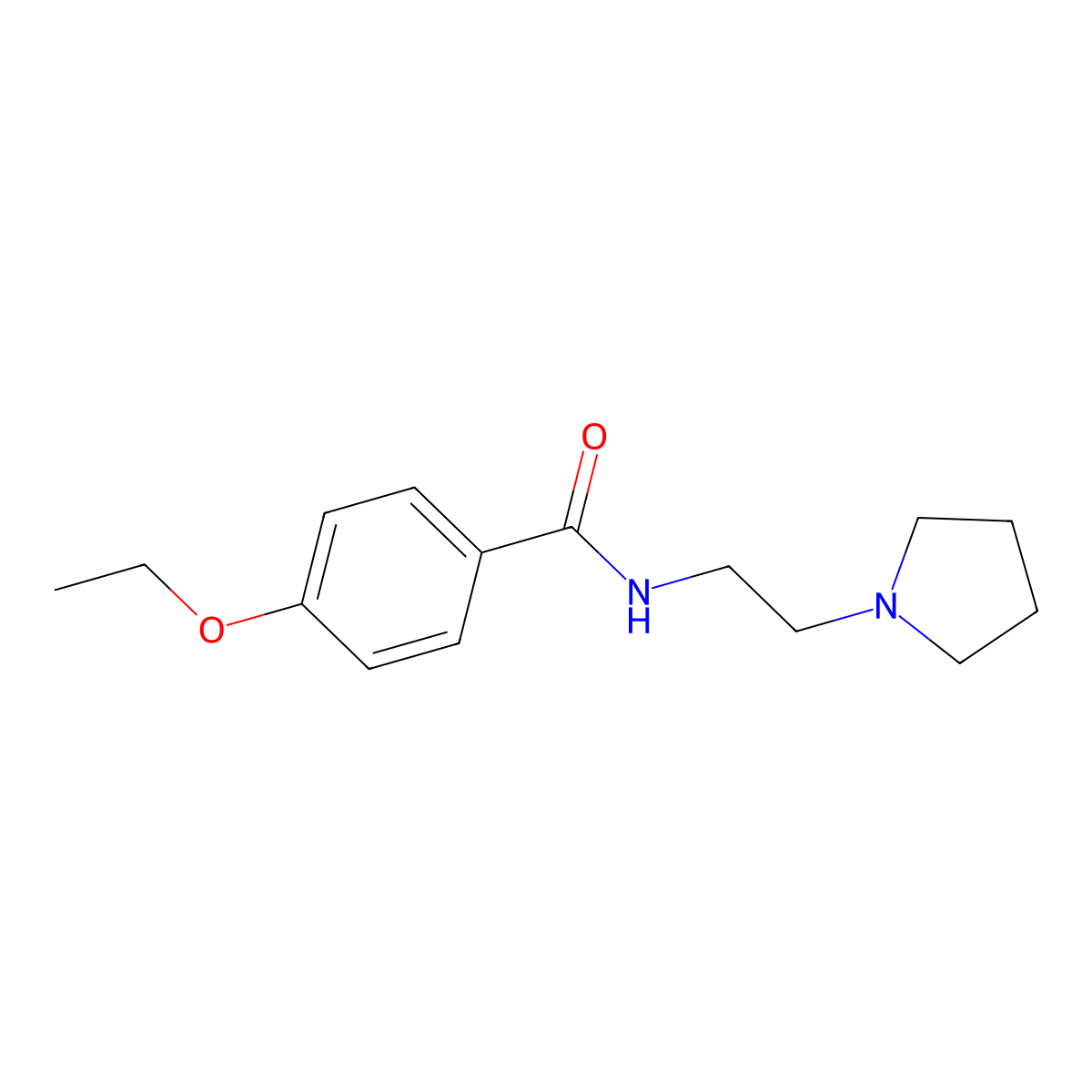 4-ethoxy-N-(2-pyrrolidin-1-ylethyl)benzamide molecular structure, CAS 799258-61-0