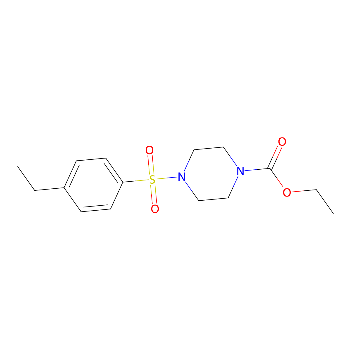 Ethyl 4-[(4-ethylphenyl)sulfonyl]piperazinecarboxylate molecular structure, CAS 799258-86-9