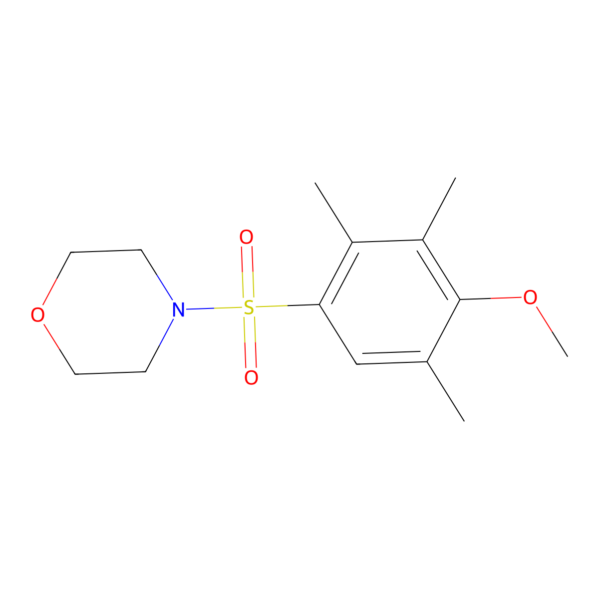 4-(4-Methoxy-2,3,5-trimethylbenzenesulfonyl)morpholine molecular structure, CAS 799258-97-2