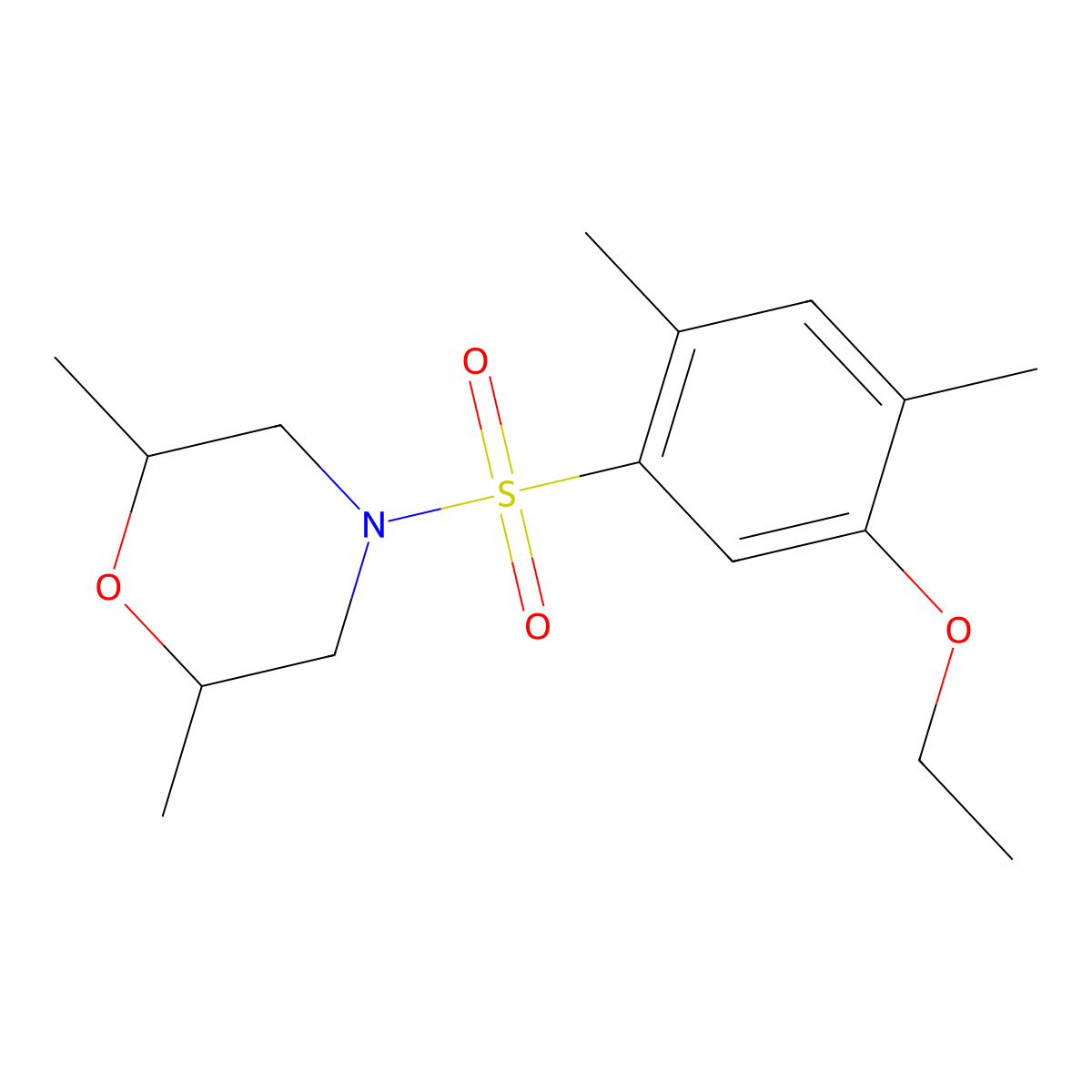 4-[(5-Ethoxy-2,4-dimethylphenyl)sulfonyl]-2,6-dimethylmorpholine molecular structure, CAS 799259-00-0