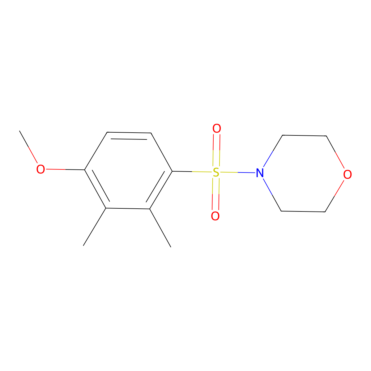 4-(4-Methoxy-2,3-dimethylphenyl)sulfonylmorpholine molecular structure, CAS 799259-01-1