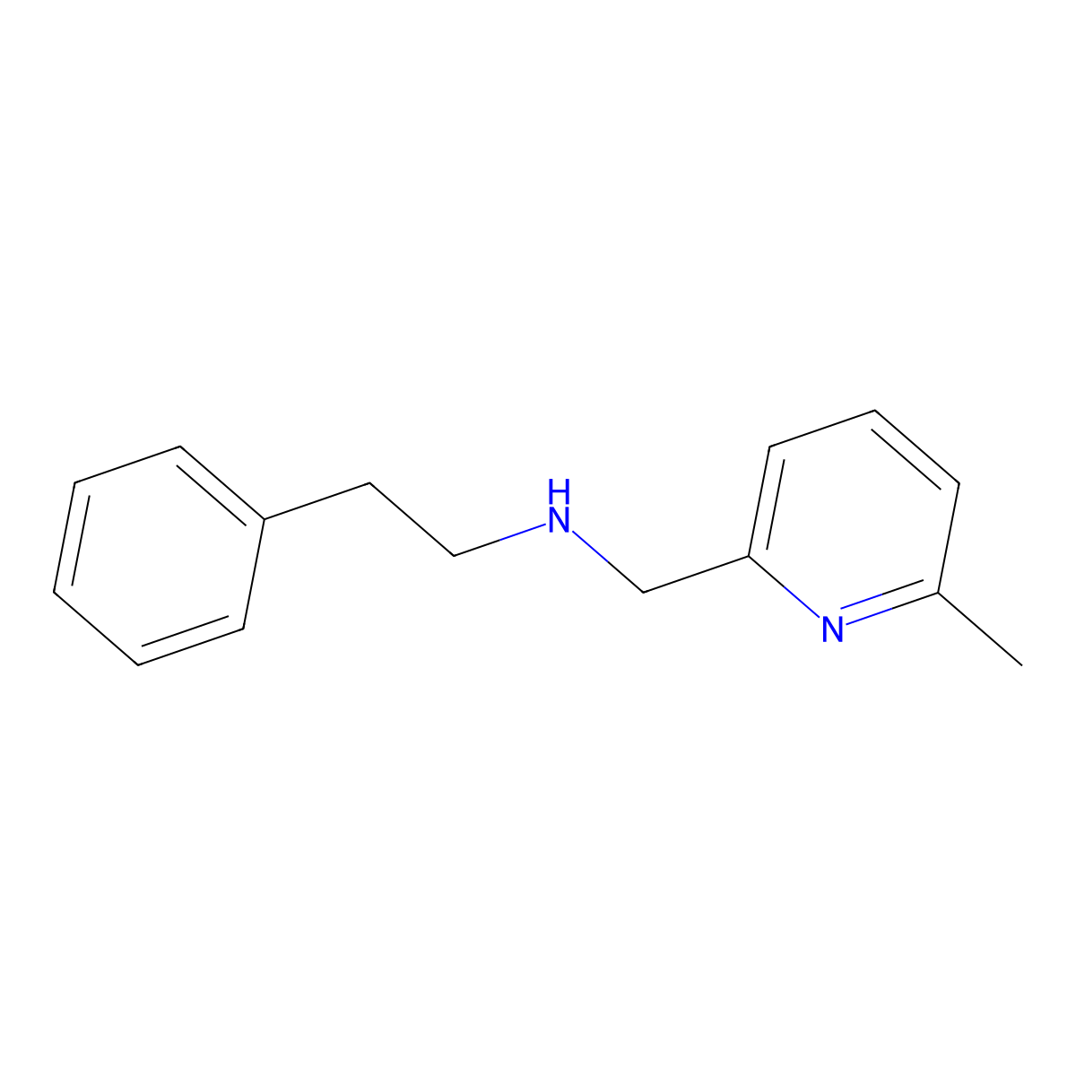 N-((6-Methylpyridin-2-yl)methyl)-2-phenylethanamine molecular structure, CAS 799260-11-0