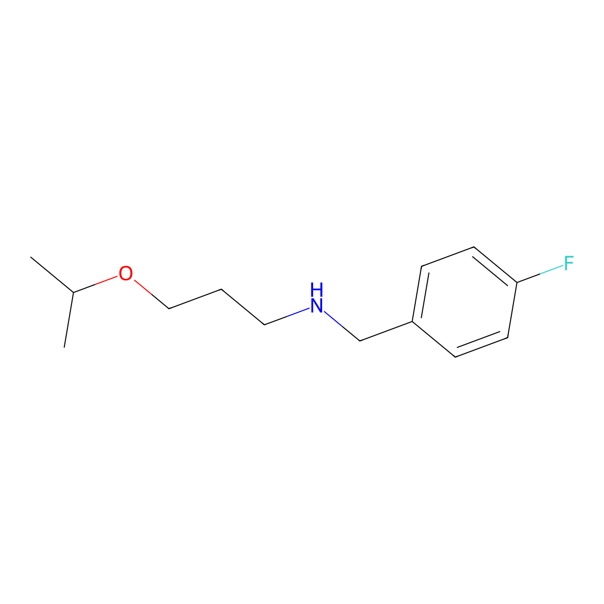 (4-Fluoro-benzyl)-(3-isopropoxy-propyl)-amine molecular structure, CAS 799260-49-4
