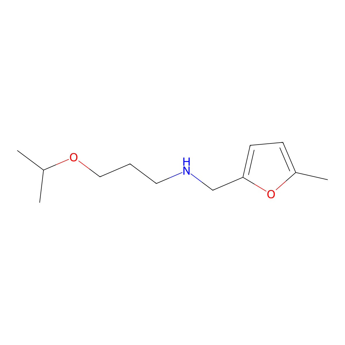 (3-Isopropoxy-propyl)-(5-methyl-furan-2-ylmethyl)-amine molecular structure, CAS 799260-51-8