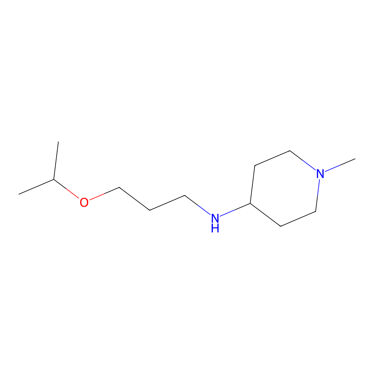 (3-Isopropoxy-propyl)-(1-methyl-piperidin-4-yl)-amine molecular structure, CAS 799260-52-9