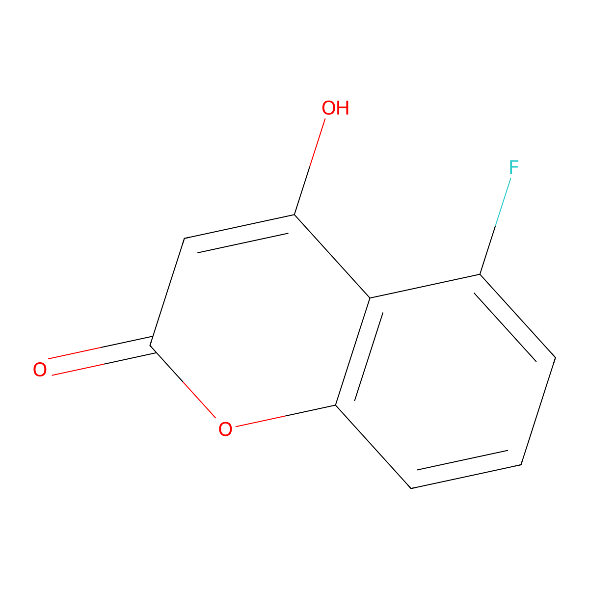 5-Fluoro-4-hydroxy-2H-chromen-2-one molecular structure, CAS 799262-09-2
