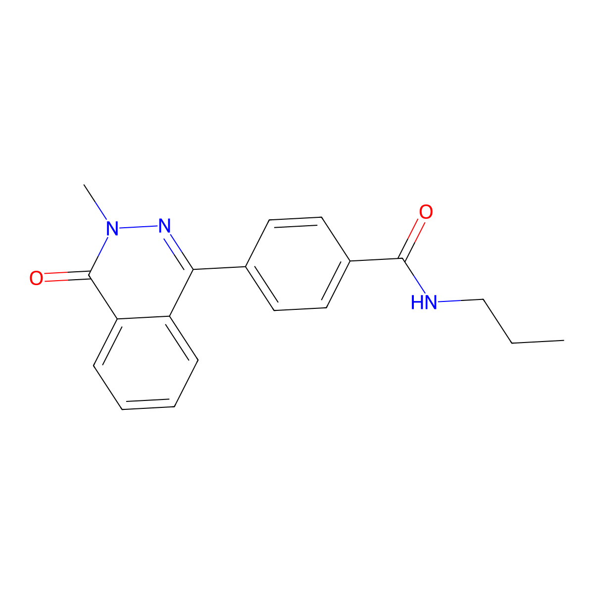 4-(3-methyl-4-oxophthalazin-1-yl)-N-propylbenzamide molecular structure, CAS 799262-32-1