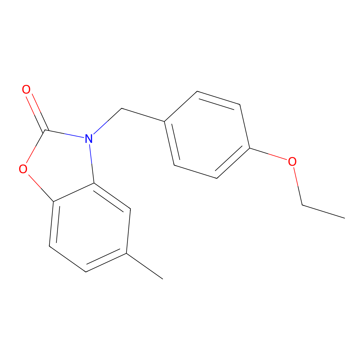 3-(4-Ethoxy-benzyl)-5-methyl-3H-benzooxazol-2-one molecular structure, CAS 799262-83-2