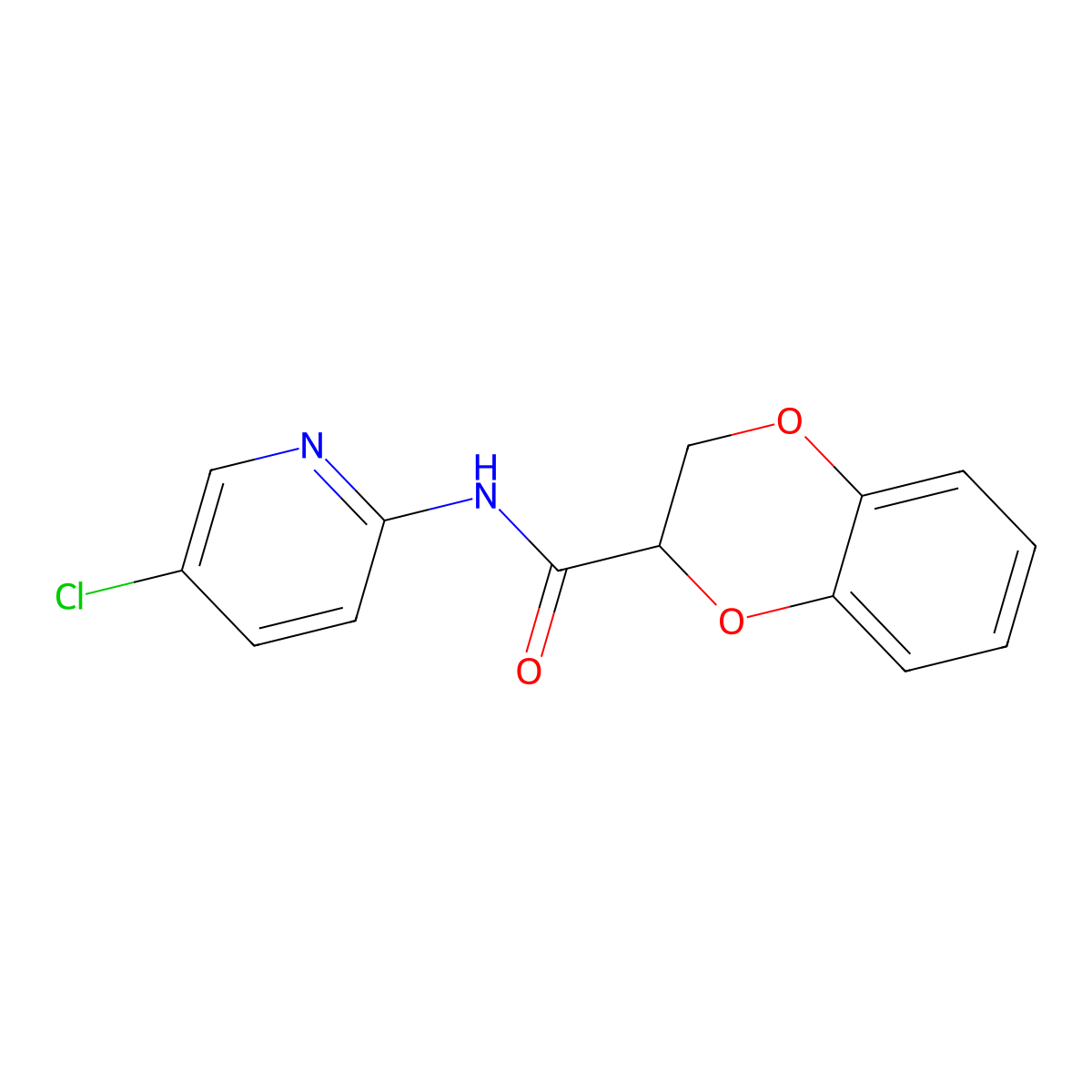 N-(5-chloropyridin-2-yl)-2,3-dihydro-1,4-benzodioxine-3-carboxamide molecular structure, CAS 799263-65-3