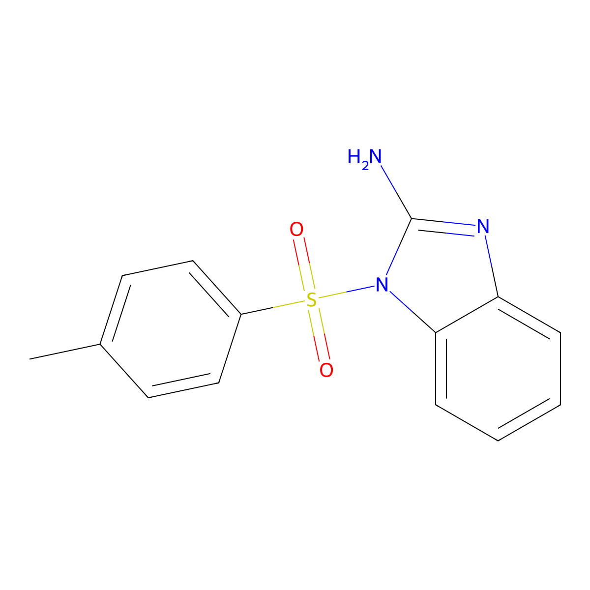 1-(4-methylbenzenesulfonyl)-1H-1,3-benzodiazol-2-amine molecular structure, CAS 799264-47-4