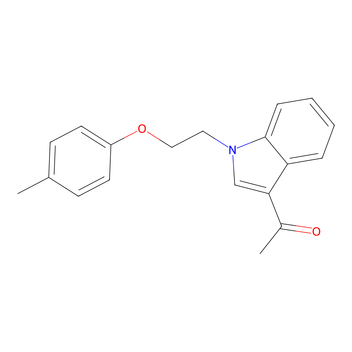 1-[1-[2-(4-Methylphenoxy)ethyl]-1H-indol-3-yl]ethanone molecular structure, CAS 799264-85-0