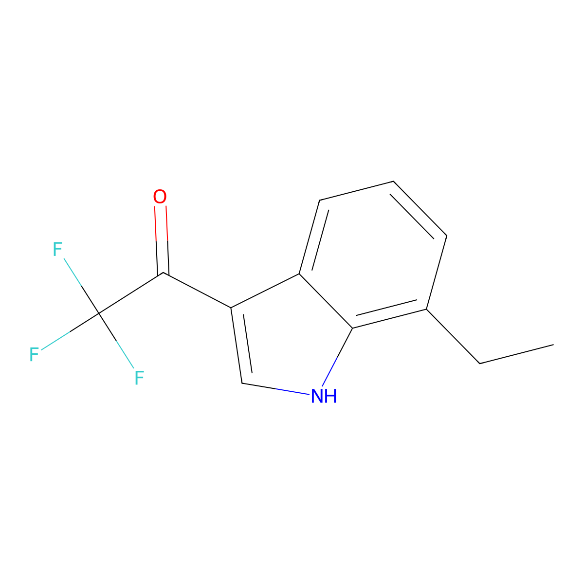 1-(7-ethyl-1H-indol-3-yl)-2,2,2-trifluoroethanone molecular structure, CAS 799265-09-1