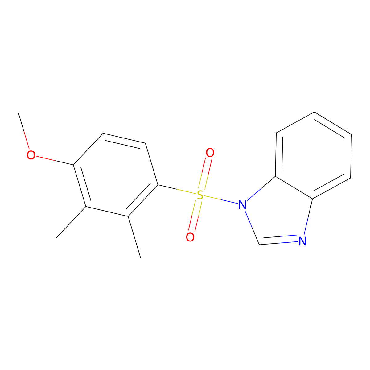 1-(4-Methoxy-2,3-dimethylphenyl)sulfonylbenzimidazole molecular structure, CAS 799265-77-3