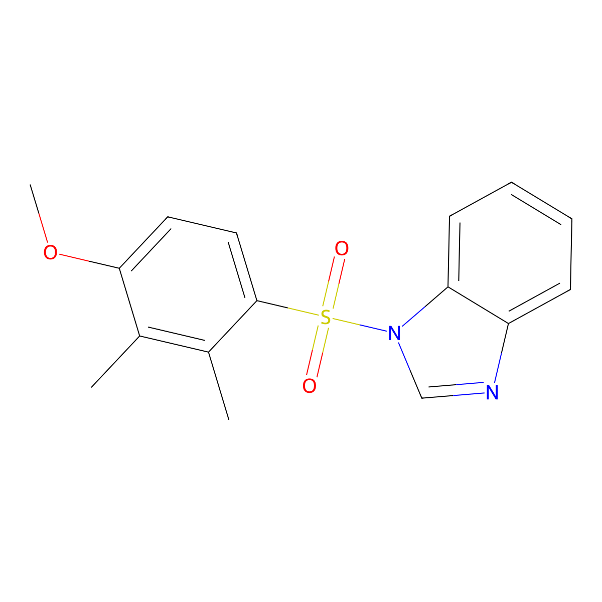1-(4-Methoxy-2,3-dimethylphenyl)sulfonylbenzimidazole molecular structure, CAS 799265-77-3