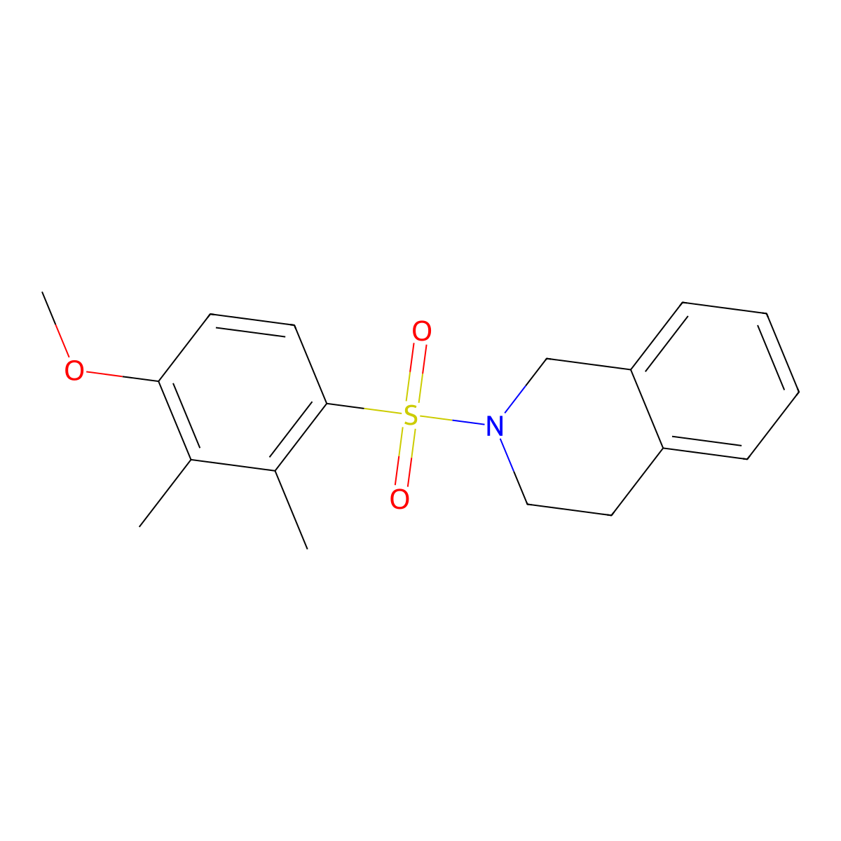 2-[(4-Methoxy-2,3-dimethylphenyl)sulfonyl]-1,2,3,4-tetrahydroisoquinoline molecular structure, CAS 799265-83-1