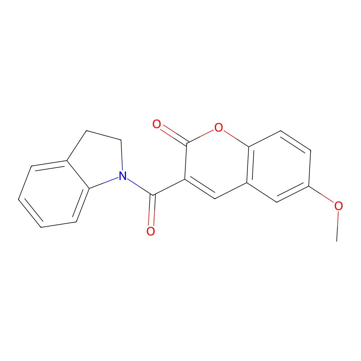 3-(2,3-Dihydro-indole-1-carbonyl)-6-methoxy-chromen-2-one molecular structure, CAS 799265-98-8