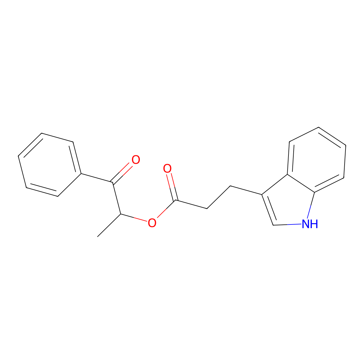 1-oxo-1-phenylpropan-2-yl 3-(1H-indol-3-yl)propanoate molecular structure, CAS 799266-15-2