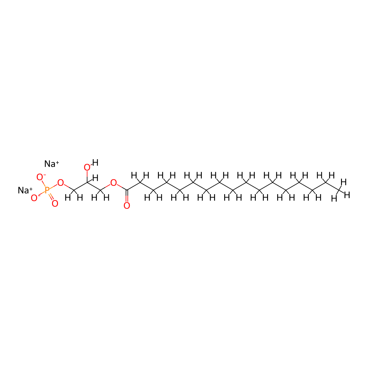 1-Heptadecanoyl-2-hydroxy-sn-glycero-3-phosphate (sodium salt) molecular structure, CAS 799268-66-9