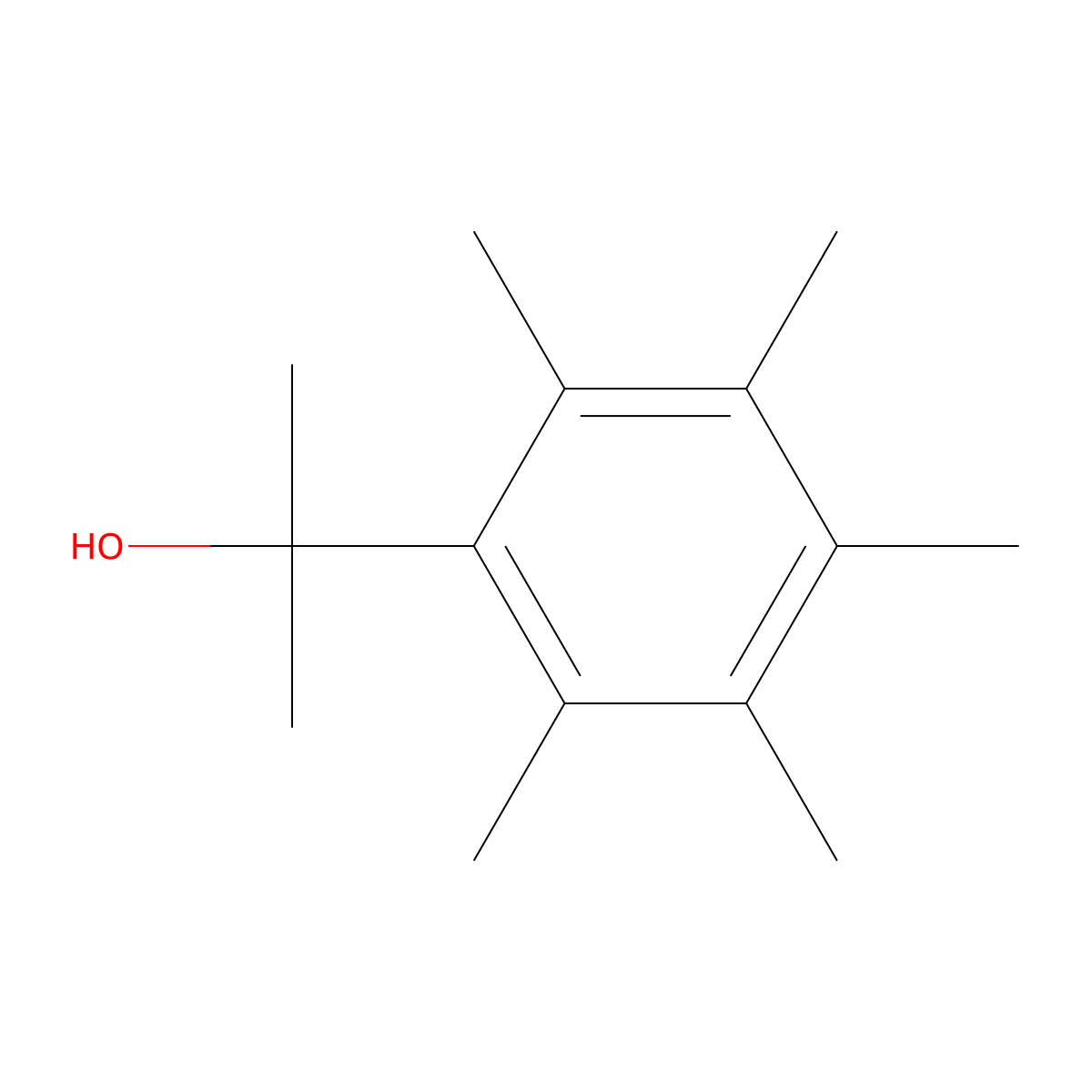 2-(Pentamethylphenyl)-2-propanol molecular structure, CAS 799271-95-7