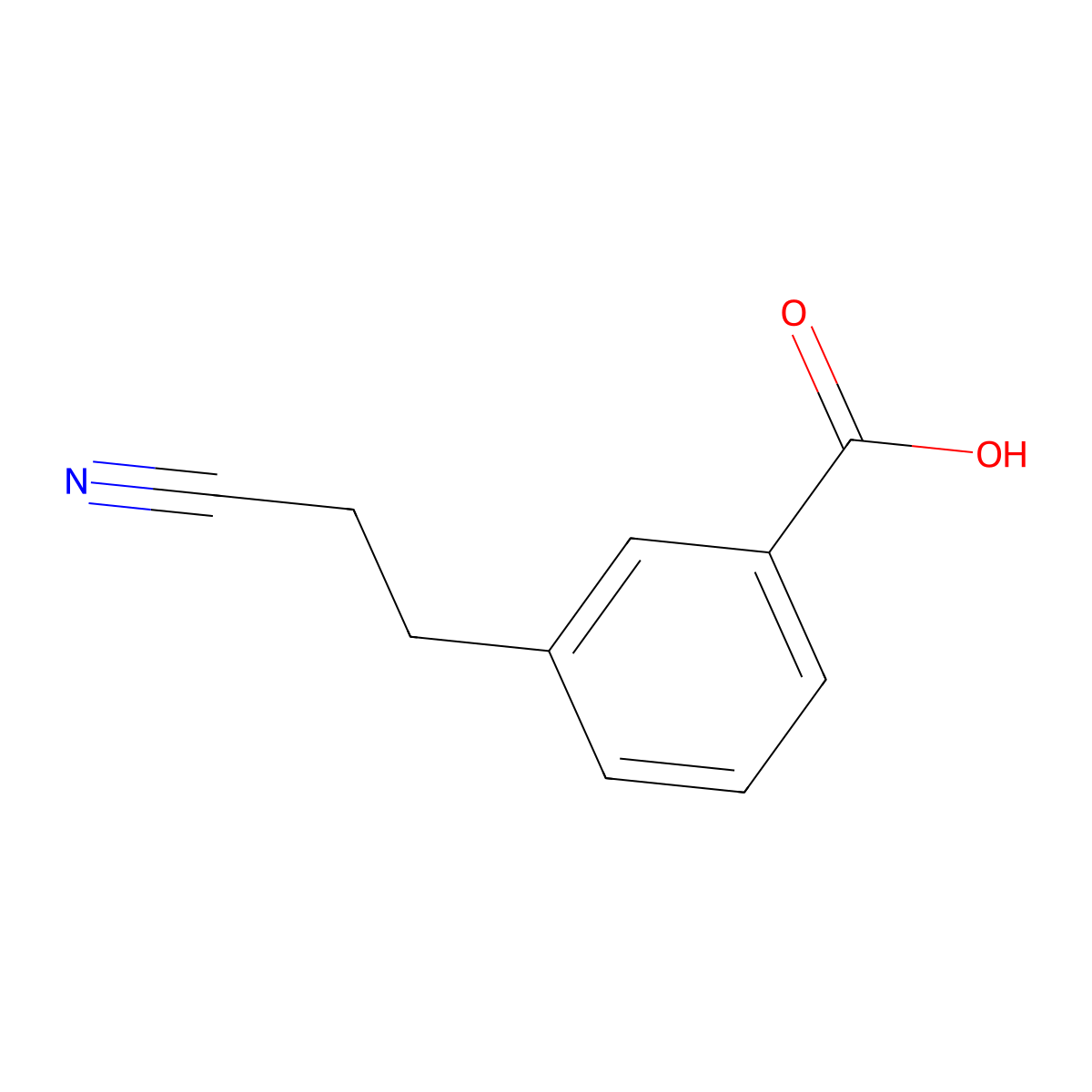 3-(2-Cyanoethyl)benzoic acid molecular structure, CAS 799283-90-2