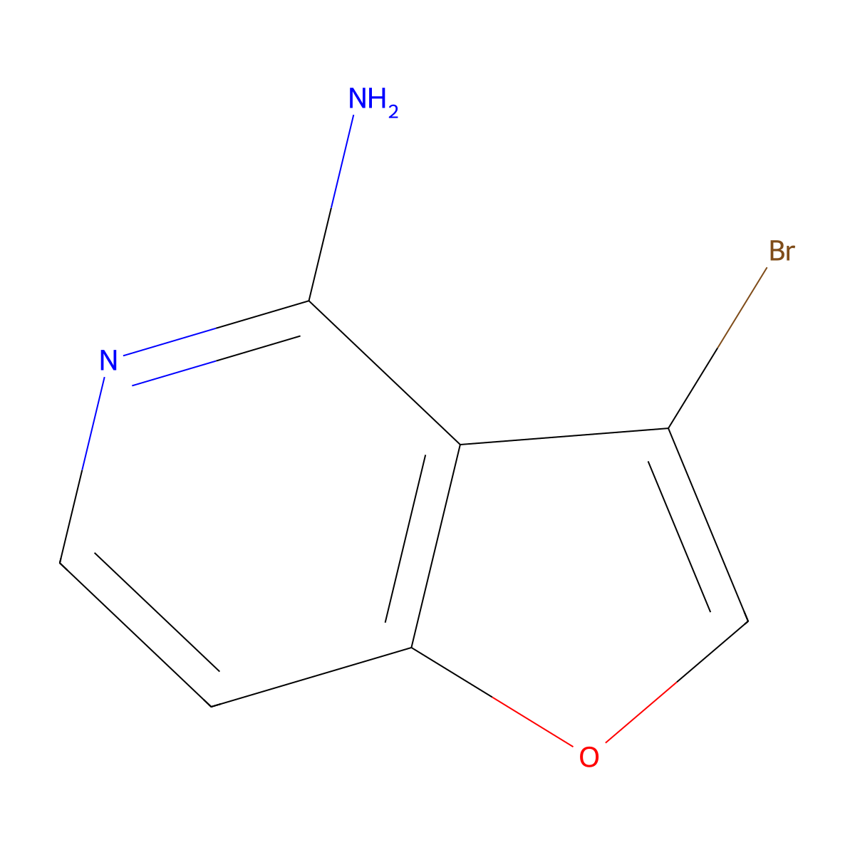 3-Bromofuro[3,2-c]pyridin-4-amine molecular structure, CAS 799293-73-5