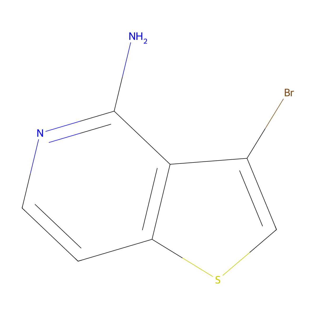 3-Bromothieno[3,2-c]pyridin-4-amine molecular structure, CAS 799293-85-9
