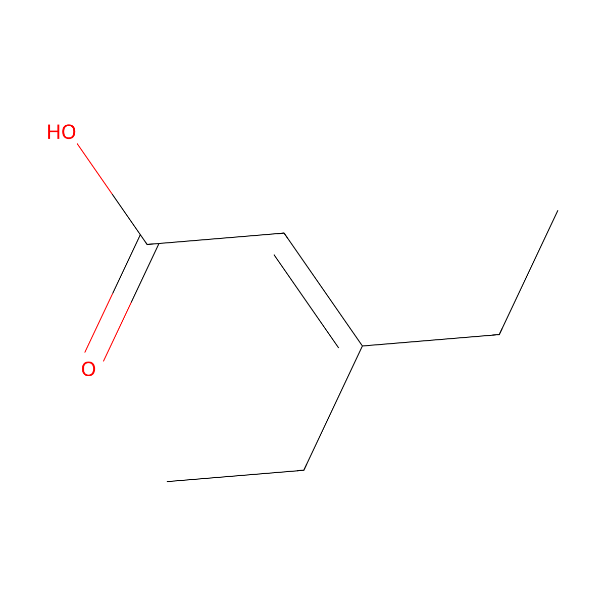 3-Ethylpent-2-enoic acid molecular structure, CAS 79930-59-9