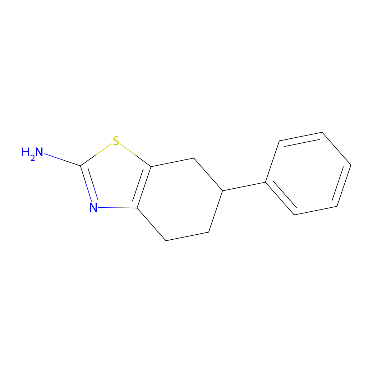 4,5,6,7-Tetrahydro-6-phenyl-2-benzothiazolamine molecular structure, CAS 79932-21-1