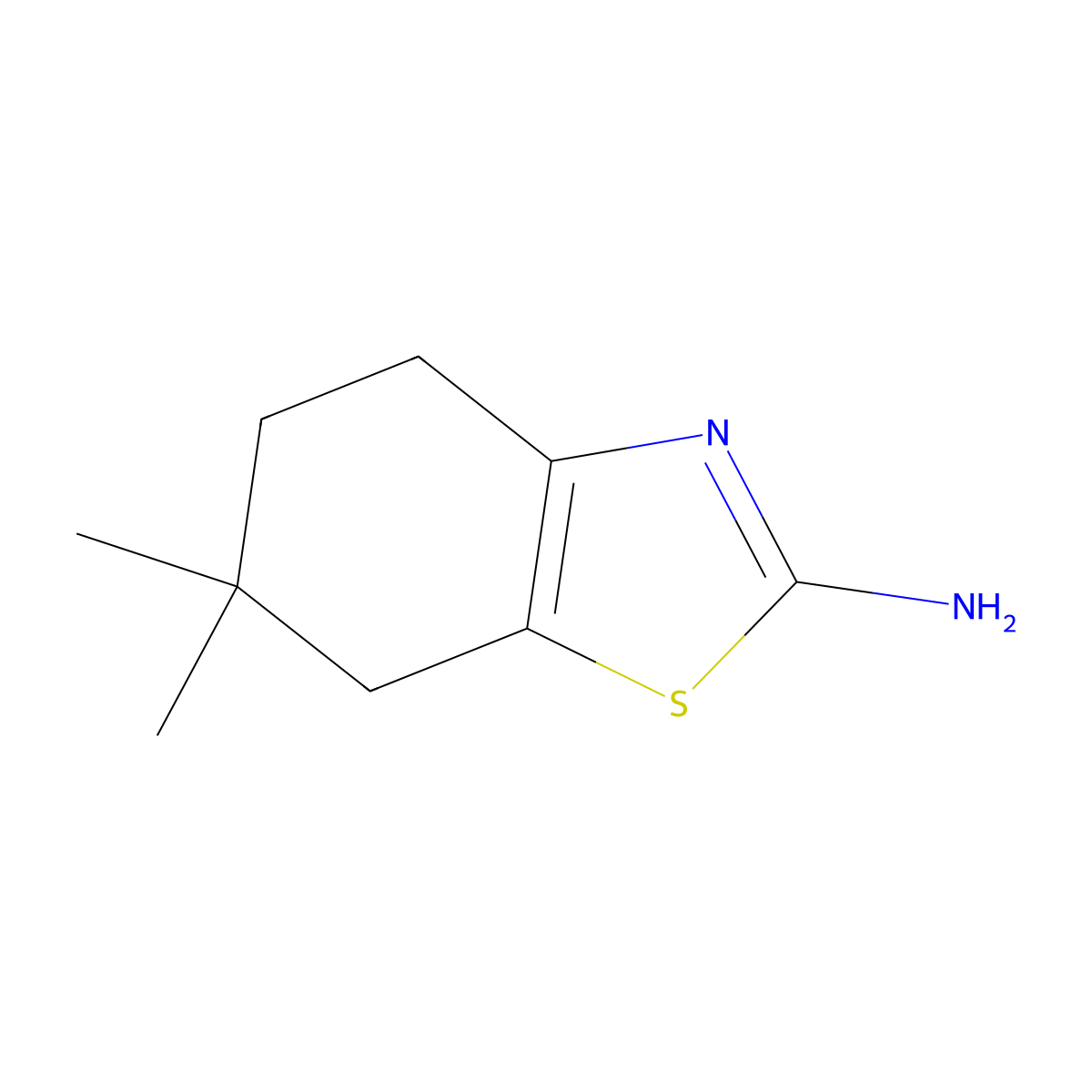 4,5,6,7-Tetrahydro-6,6-dimethyl-2-benzothiazolamine molecular structure, CAS 79932-22-2