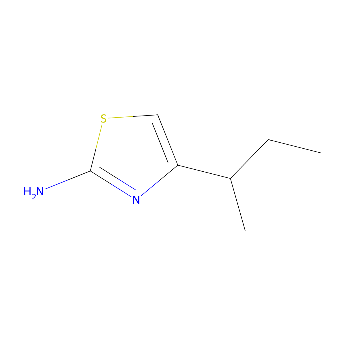 4-(Butan-2-yl)-1,3-thiazol-2-amine molecular structure, CAS 79932-24-4