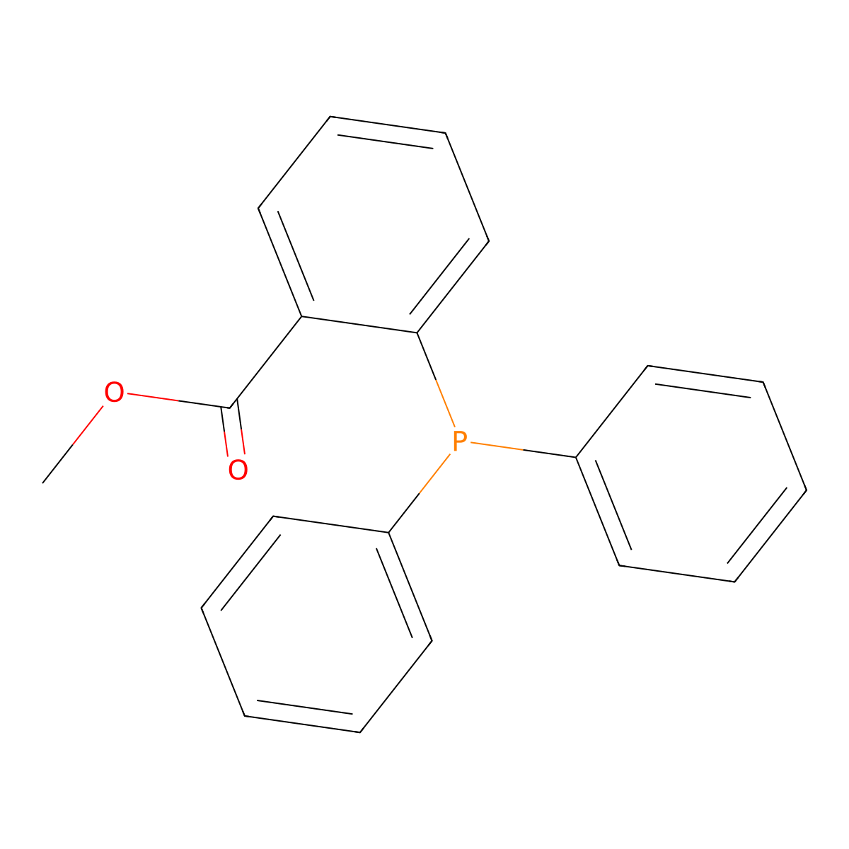 Methyl 2-(diphenylphosphanyl)benzoate molecular structure, CAS 79932-99-3
