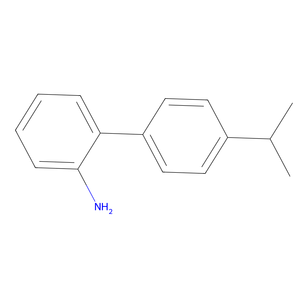 4'-Isopropyl-[1,1'-biphenyl]-2-amine molecular structure, CAS 79942-43-1