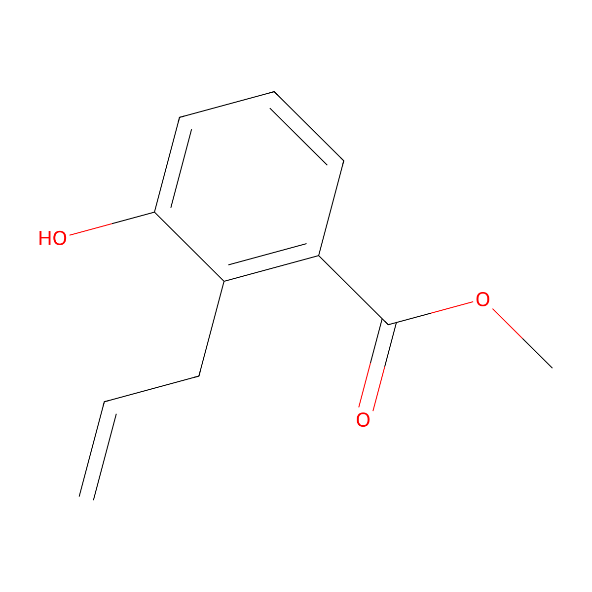 Methyl 2-allyl-3-hydroxybenzoate molecular structure, CAS 79950-39-3