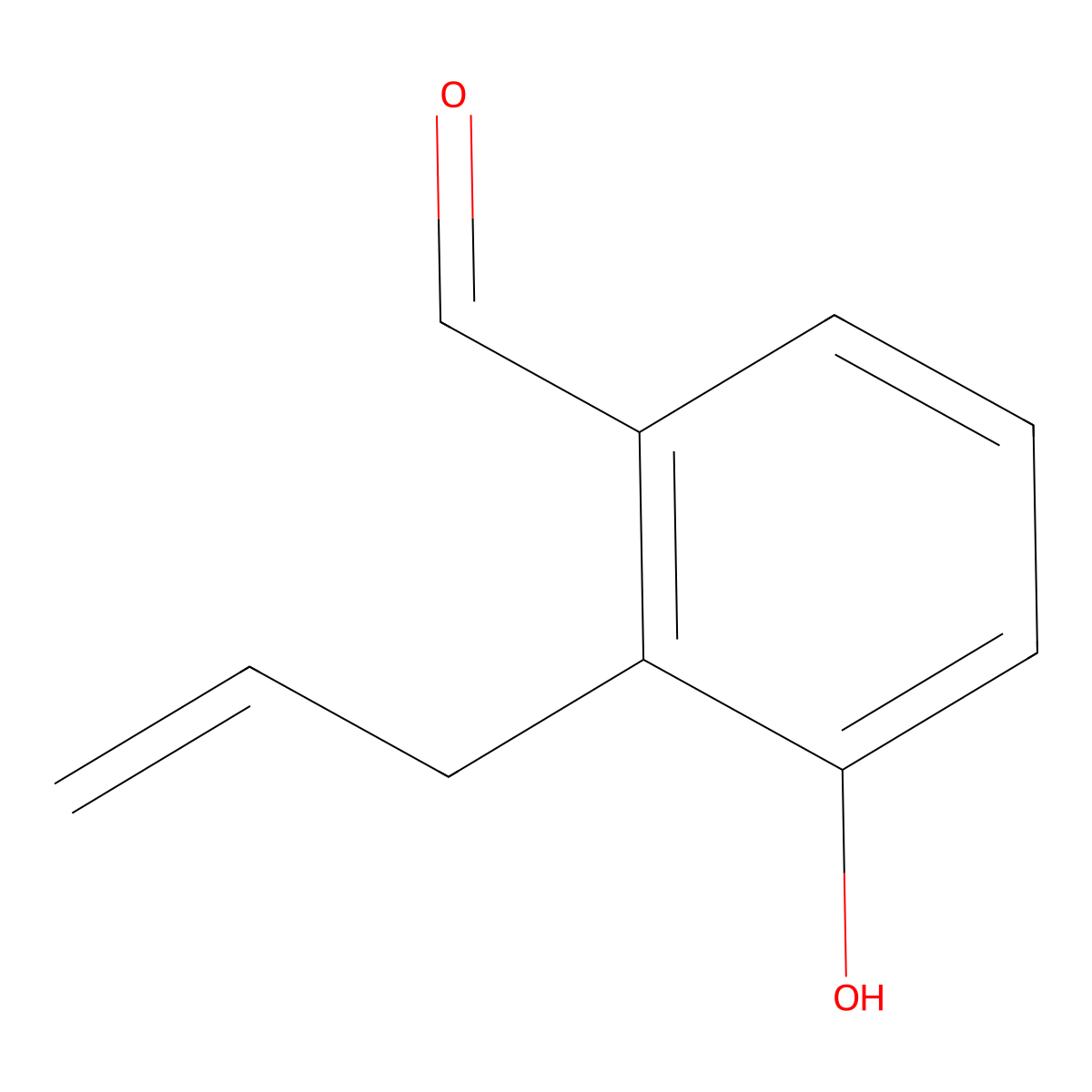 2-Allyl-3-hydroxybenzaldehyde molecular structure, CAS 79950-42-8