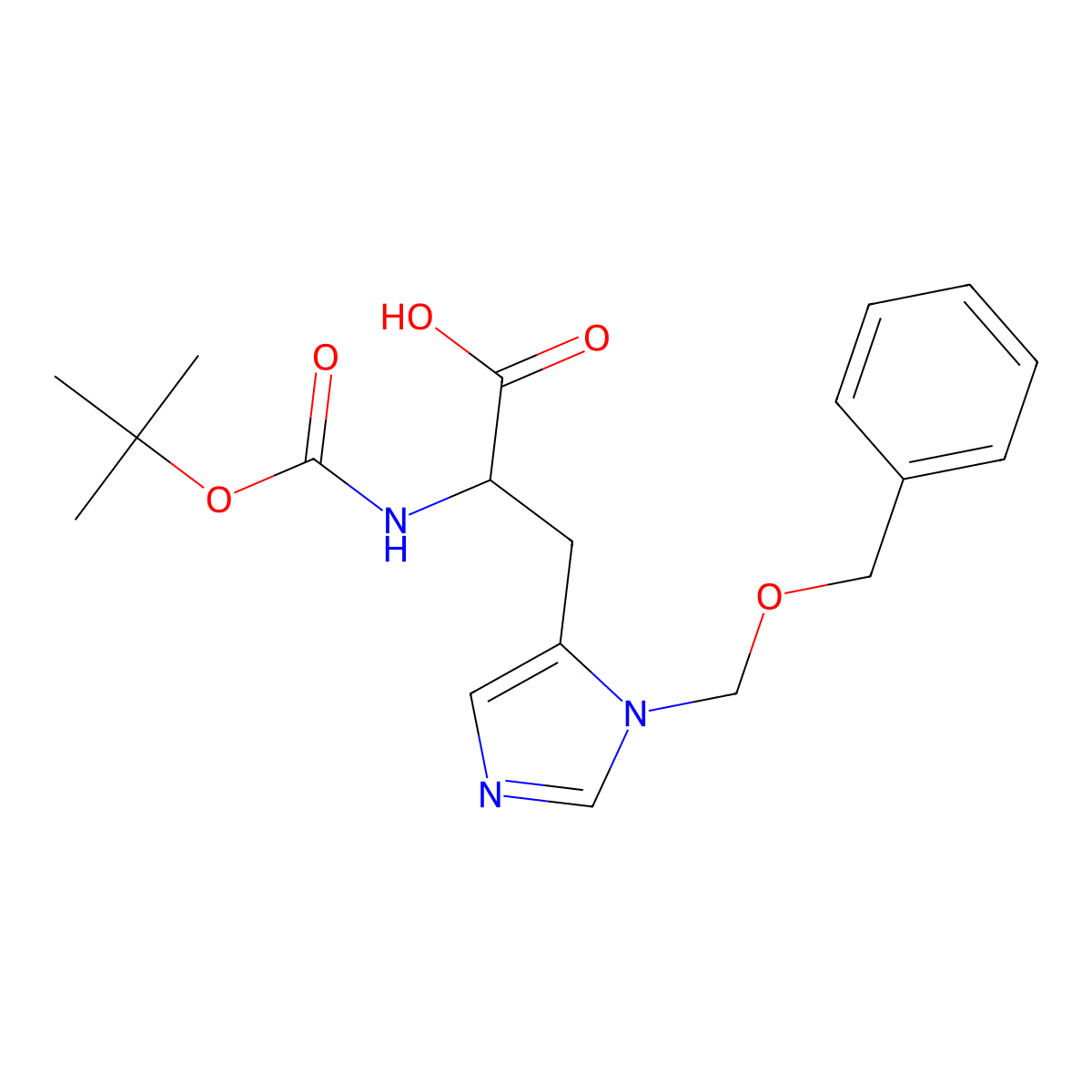 Boc-His(3-Bom)-OH molecular structure, CAS 79950-65-5