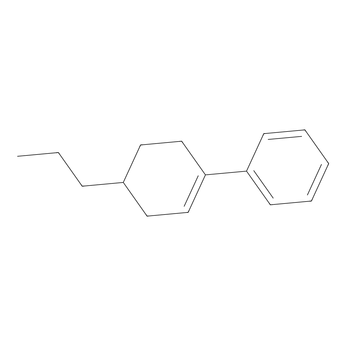 Benzene, (4-propyl-1-cyclohexen-1-YL)- molecular structure, CAS 79951-21-6