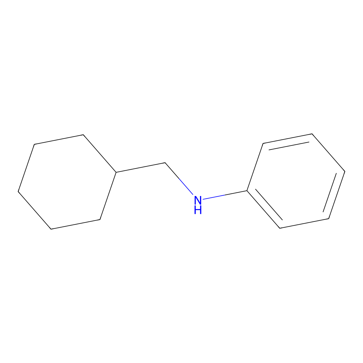 N-(cyclohexylmethyl)aniline molecular structure, CAS 79952-92-4