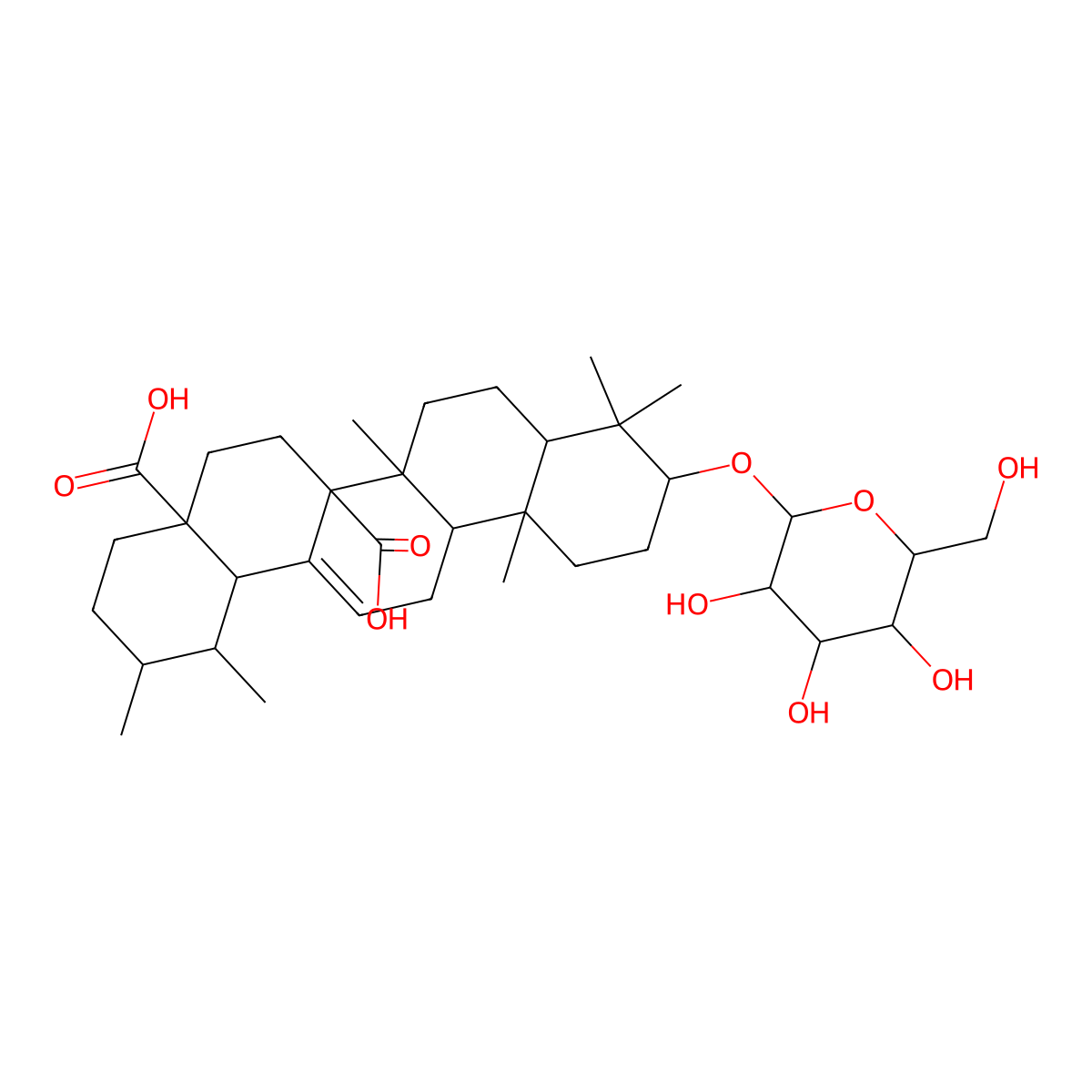 3-O-Beta-D-Glucopyranosyl Quinovic Acid molecular structure, CAS 79955-41-2